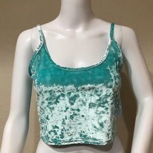 Topshop velvet crop tank size 6